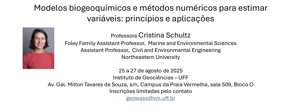Curso de Curta duração: Modelos biogeoquímicos e métodos numéricos para estimar variáveis: princípios e aplicações